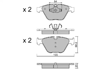 Комплект тормозных колодок AISIN BPBM-1008